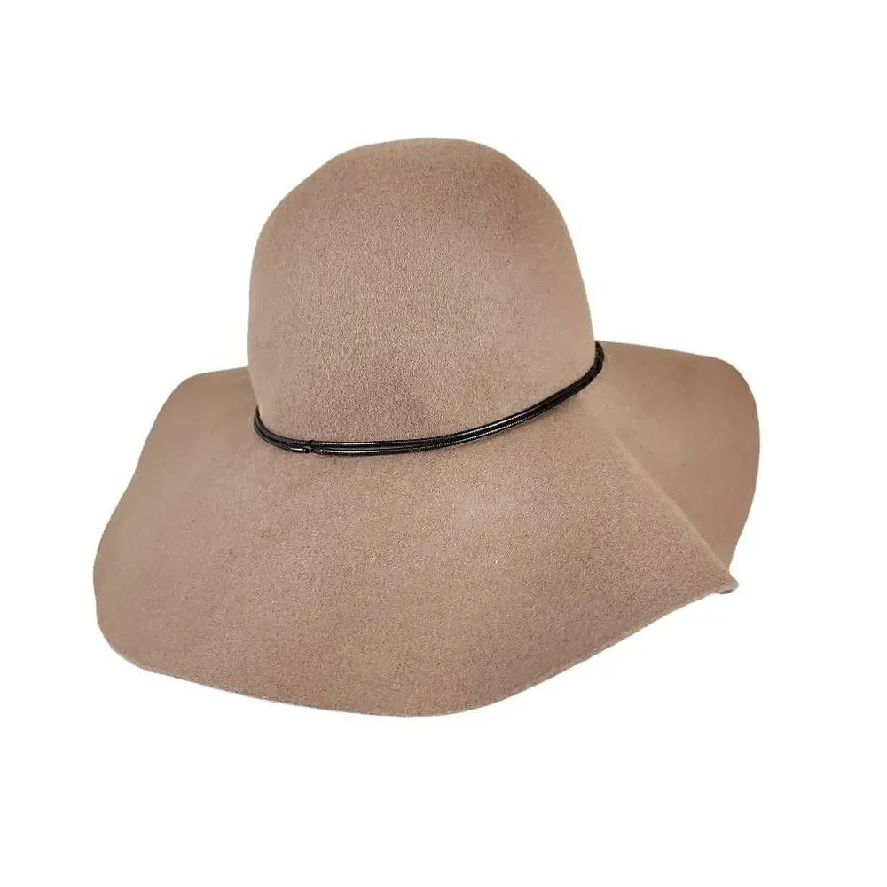 Target- Women’s 100% Wool Floppy Hat Wide Brim with Chain Detail